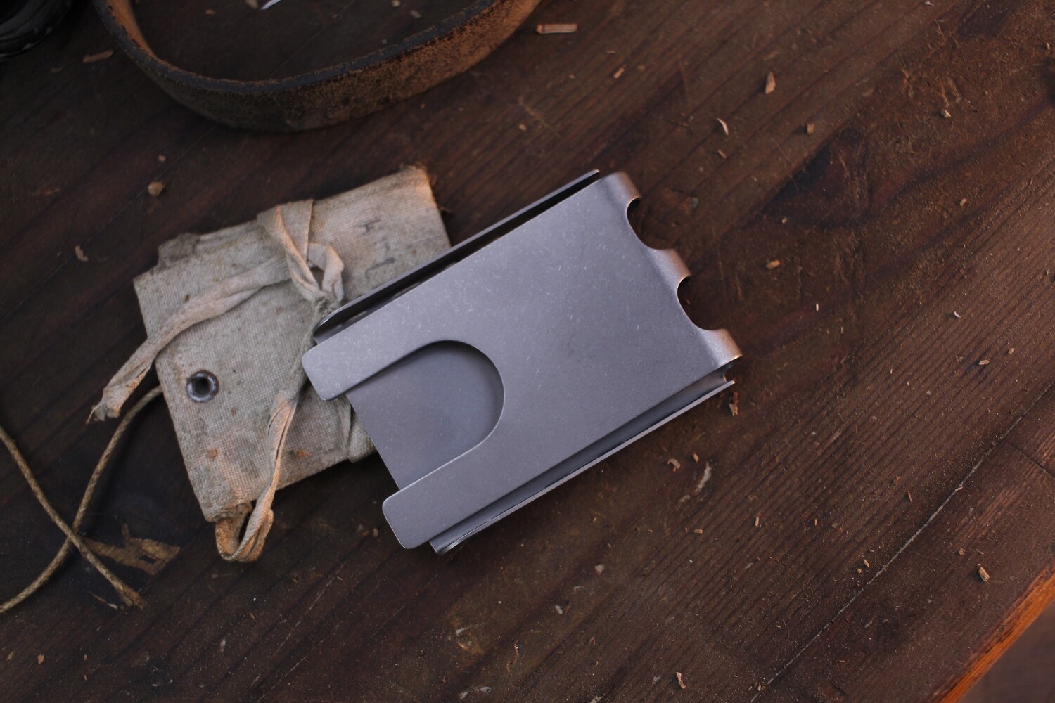 Chaves Ultramar Ti-Fold Card EDC Wallet / Stonewashed Titanium