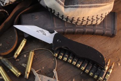 Emerson Seax SF 3.9" Wave Hook Folder / Black G-10 / Stonewashed 154CM ( Pre Owned )