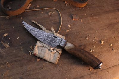 Mark Couch 4.25” Trailing Point Skinner / Stellar Sea Cow / Alaskan Forged Damascus