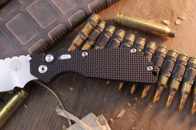 Pro-Tech Strider SnG 3.5" Button Lock Auto Folder / Black Knurled Aluminum / Stonewashed 154CM ( Pre Owned )