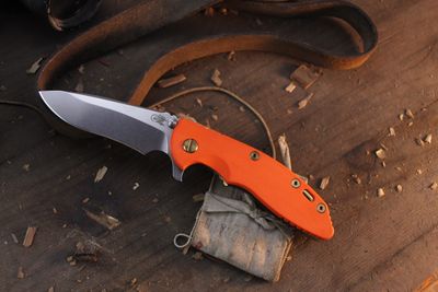 Hinderer XM-18 Recurve 3.5" Framelock Folder / Smooth Orange G-10 &amp; Special Finish Titanium / Stonewashed 20CV ( Pre Owned )