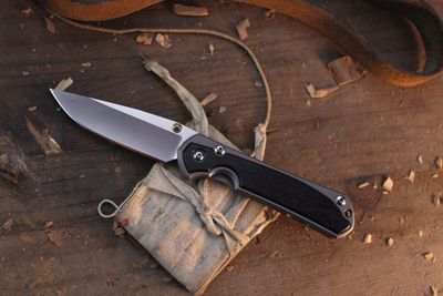 Chris Reeve Knives Small Sebenza 31 2.99" Framelock Folder / Titanium &amp; Bog Oak / Satin MagnaCut ( Pre Owned )