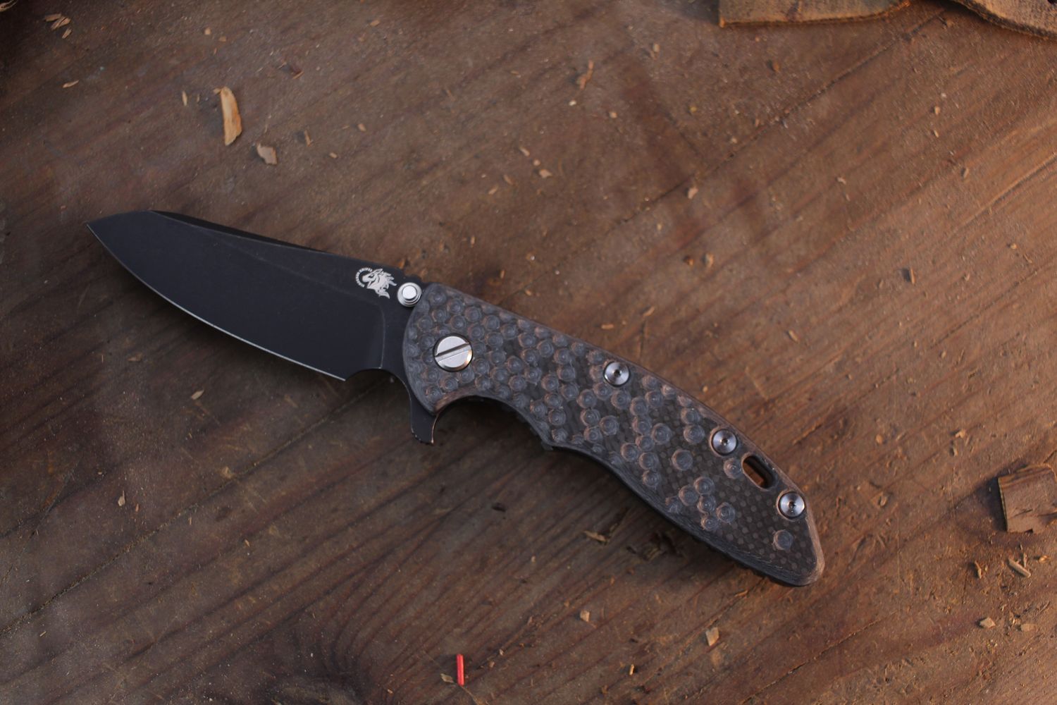 3DK XM-18 Hinderer Black Carbon Fiber Show Scale