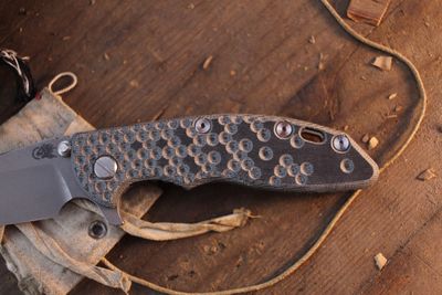 Hinderer Knives XM-18 3.5" Framelock Flipper / 3DK Black Canvas Micarta &amp; Working Finish Titanium / Working Finish S45VN