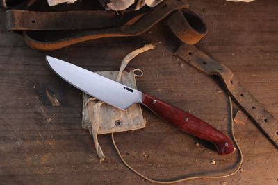 Mark Large Utility 4.75" Fixed Blade / Padauk / Satin 52100