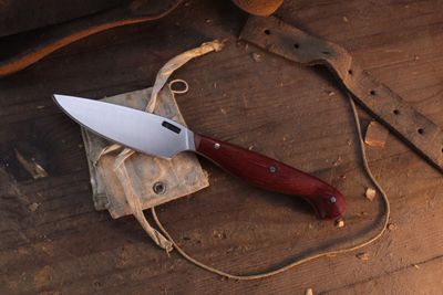 Mark Couch Small Skinner 3.75" Fixed Blade / Padauk / Satin 52100