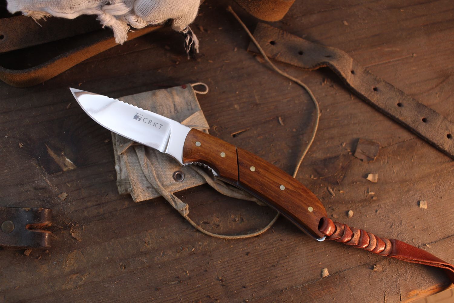 CRKT Kilbuck Kommer Signature 3.25" Fixed Blade / Hardwood / Satin 1.4116 Stainless ( Pre Owned )