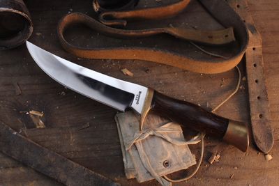 Browning Vintage 5518 Sportsman 5.5" Fixed Blade / Rosewood &amp; Brass / Satin 440C ( Pre Owned )