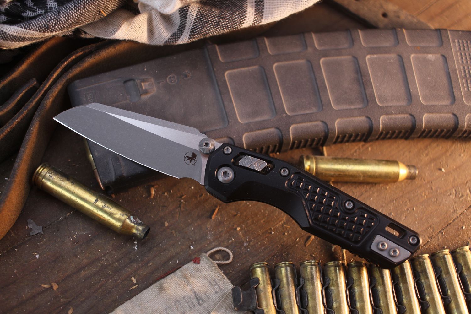 Microtech MSI Mini 3.19" RAM-LOK Folder / Black Frag Aluminum / Apocalyptic M390MK