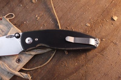 TRM Neutron V1 3" Linerlock Folder / Black Micarta / Stonewashed 20CV ( Pre Owned )