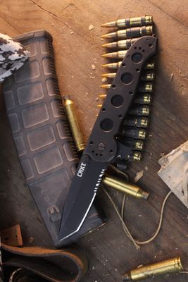 CRKT Carson M16-14ZSF 3.875" Flipper Knife, Desert Tan / Bead Blast Serrated Tanto ( Pre Owned )