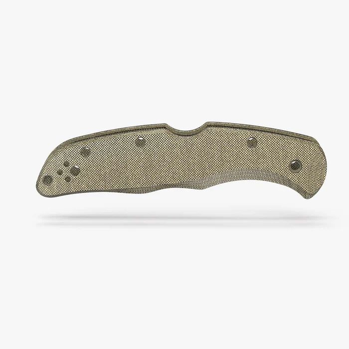 Flytanium Spyderco Endura Green Canvas Micarta Scales