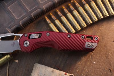 Microtech MSI 3.8" Ram-Lok Folder / Fluted Merlot Aluminum / Apocalyptic M390MK ( Pre Owned )