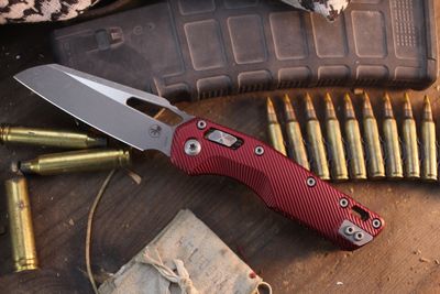 Microtech MSI 3.8" Ram-Lok Folder / Fluted Merlot Aluminum / Apocalyptic M390MK ( Pre Owned )