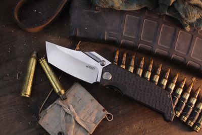 Kubey Hamster 3.46" Framelock Folder / Milled Flamed Titanium / Satin 14C28N ( Pre Owned )