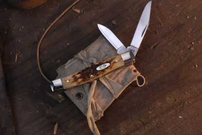 Case Texas Jack 3.63" Closed Slipjoint Folder / Peach Seed Jigged Amber Bone / Satin 1095