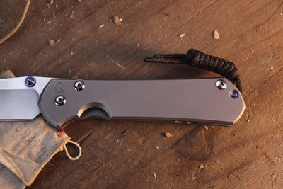 Chris Reeve Knives Large Sebenza 31 Tanto 3.61" Framelock Folder / Bead Blasted Titanium / Stonewashed MagnaCut ( Pre Owned )