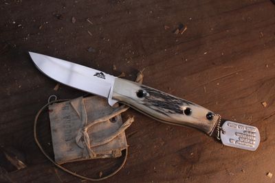 3DK MAK 4" Fixed Drop Point, Wiped M390 Blade / Moose Handle