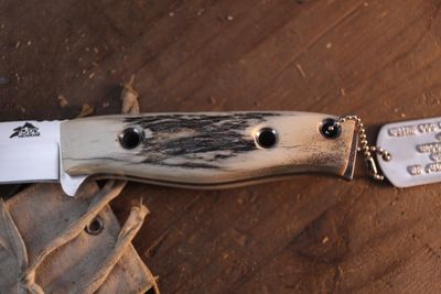 3DK MAK 4" Fixed Drop Point, Wiped M390 Blade / Moose Handle