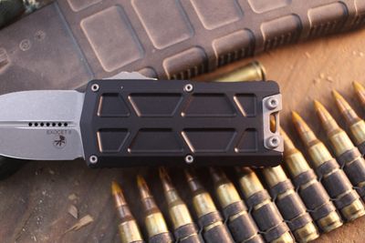 Microtech Exocet II D/E 2.3" OTF AUTO / Black Machined Aluminum / Apocalyptic M390MK