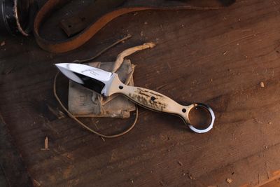 Russ Kommer Custom COMBAT 2.7" Push Dagger / Mammoth Ivory / Polished 440C