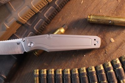 Flytanium Concourse 3.2" Framelock Front Flipper / Bead Blasted Titanium / Satin 14C28N ( Pre Owned )