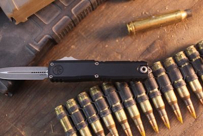 Microtech UTX-70 Gen IV D/E 2.5" OTF AUTO / Black Aluminum / Apocalyptic M390MK ( Pre Owned )