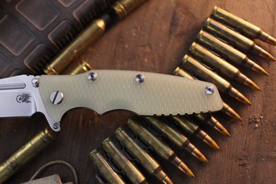 Hinderer Eklipse Skinny 3.5" Framelock Flipper / Jade G-10 & Working Finish Ti / Stonewashed Harpoon Spearpoint MagnaCut