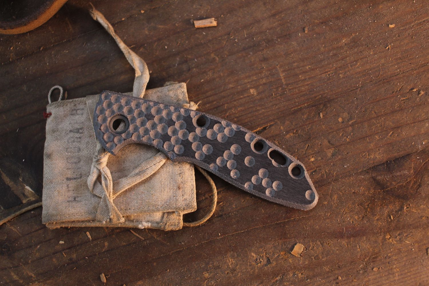 3DK Hinderer XM-18 3.25" Black Micarta Show Scale