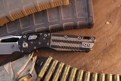 Microtech MSI 3.8" Ram-Lok Folder / Merica Flag Polymer / Apocalyptic M390MK