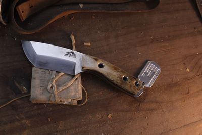 3DK Riot 3.7" Fixed Modified Tanto, Hand Wiped K110 Blade / Oosik Handle