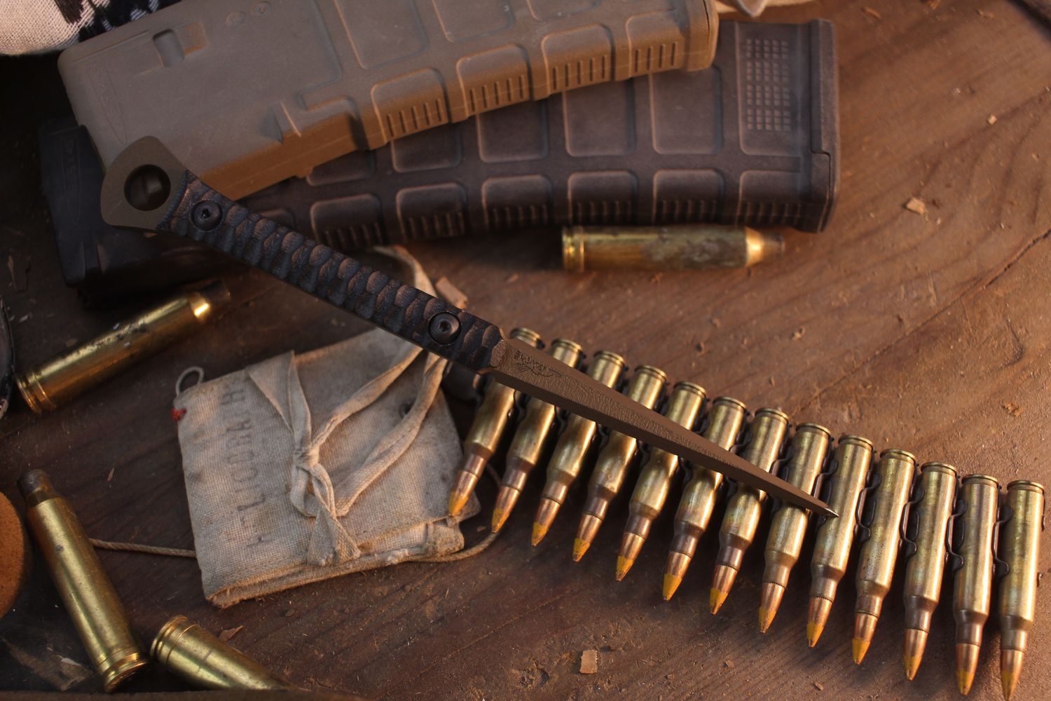 Half Face Blades Cardiac Spike 3.8” Tactical Spike / Black G-10 / Bronze Cerakote O1 ( Pre Owned )