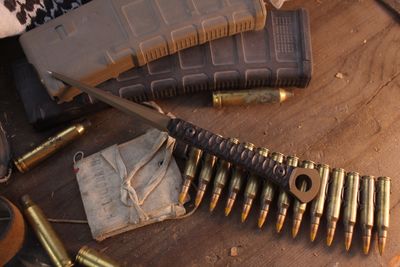 Half Face Blades Cardiac Spike 3.8” Tactical Spike / Black G-10 / Bronze Cerakote O1 ( Pre Owned )