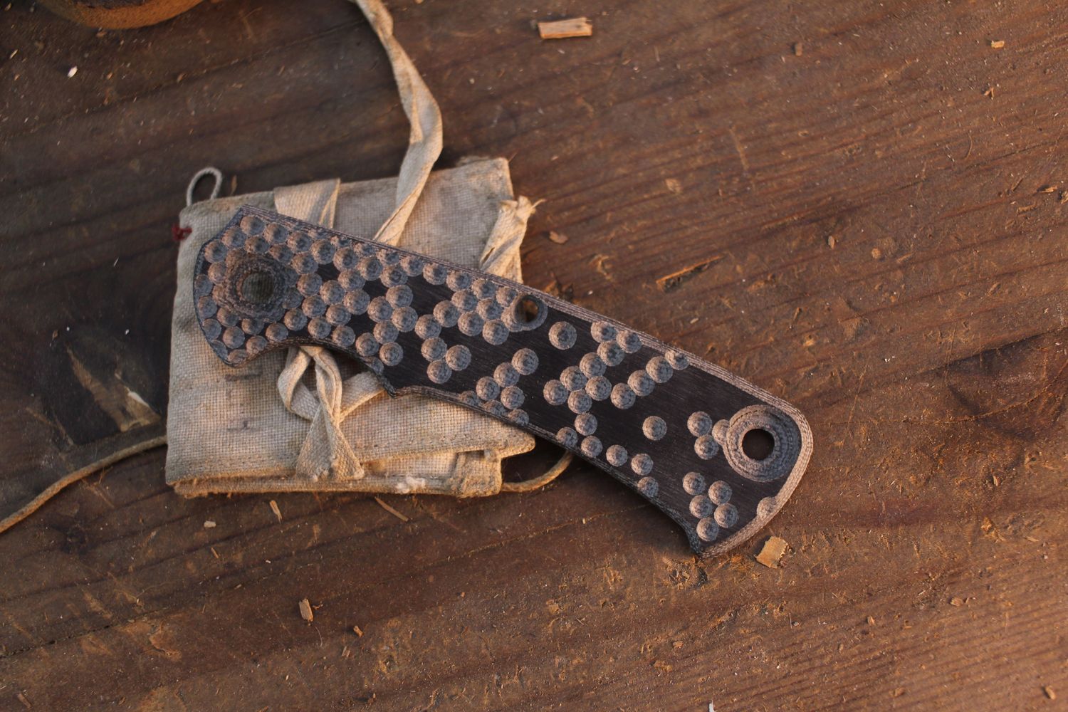 3DK Hinderer Project X Black Micarta Show Scale