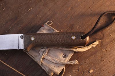 L.T. Wright Genesis Kephart 4.25" Fixed Blade / Green Canvas Micarta / Satin A2 ( Pre Owned )