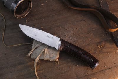 Buck 863 Selkirk 4.62" Fixed Blade / Brown Micarta / Satin 420 HC ( Pre Owned 09