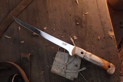 3DK Fisher 8" Fillet Knife, Composite Moose Handle
