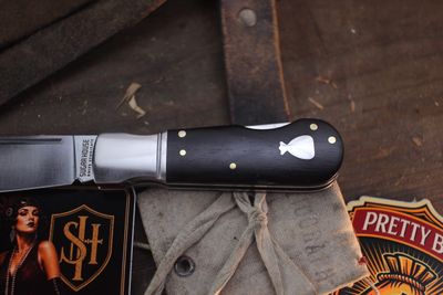 Finch Knives Pretty Boy 2.5" Lockback Folder / Blackjack Sandlewood / Satin 14C28N