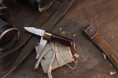 Kershaw Vintage Ducks Unlimited 12GA 2" Slipjoint Folder / Rosewood & Brass / Polished AUS-6 Clip Point & File ( Pre Owned )