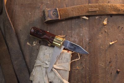Kershaw Vintage Ducks Unlimited 12GA 2" Slipjoint Folder / Rosewood & Brass / Polished AUS-6 Clip Point & File ( Pre Owned )