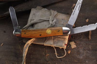 Case Vintage Ducks Unlimited Medium Stockman 3.5" Closed Slipjoint Folder / Oak / Satin Tru-Sharp ( Pre Owned )
