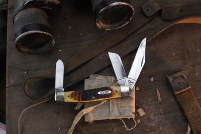 Case Vintage Large Stockman 4.25" Closed Slipjoint Folder / Jigged Bone / Satin Tru-Sharp ( Pre Owned )