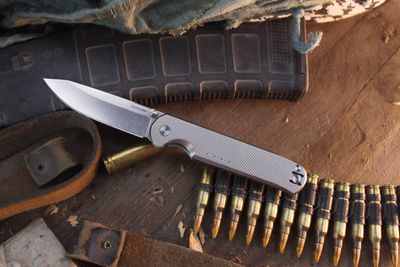 Quiet Carry Waypoint 3.31" Linerlock Folder / Textured Titanium / Vanax Superclean ( Pre Owned )