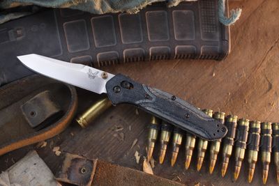 Benchmade Osborne 3.4" AXIS Lock Folder / Denim Micarta / Stoneashed M390 ( Pre Owned )