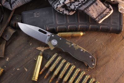 Demko AD20.5 3.17" Clip Point Shark Lock Folder / Digi Camo G-10 / Stonewashed 3V ( Pre Owned )