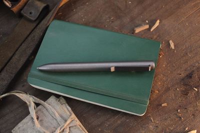 Tactile Turn Switch Pen / Short 5.25” / Stonewashed Titanium / 1.3oz