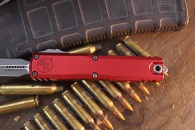 Microtech Ultratech Gen IV D/E 3.55" OTF Auto / Red Aluminum / Apocalyptic M390MK