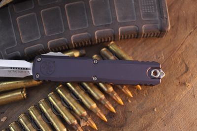 Microtech Ultratech Gen IV D/E 3.55" OTF Auto / Graphite Aluminum / Stonewashed M390MK