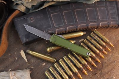 Microtech UTX-70 Gen IV T/E 2.5" OTF Auto / OD Green Aluminum / Apocalyptic M390MK