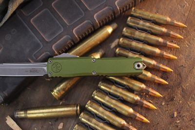 Microtech UTX-70 Gen IV T/E 2.5" OTF Auto / OD Green Aluminum / Apocalyptic M390MK